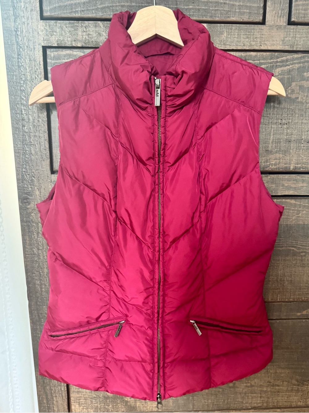 Women's Quilted Packable Vest in Berry by